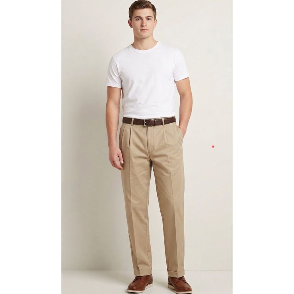 New JoS. A. Bank Travelers Brushed Twill Pant Wrinkle Resistant Mens Size 42x32